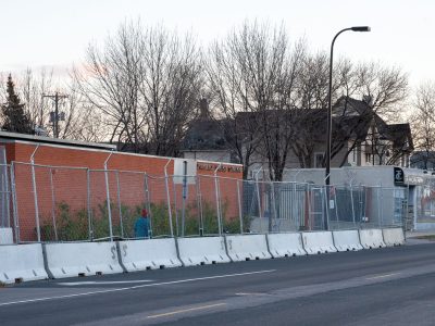 Minneapolis Police 5th Precinct Secured by Fencing and Barriers