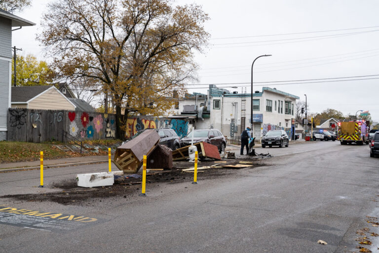 Minneapolis police respond after car crashes into George Floyd M 1 Minneapolis Police and Rescue respond to a man having a medical emergency as he drove through the east side fist. No one on the scene was injured.