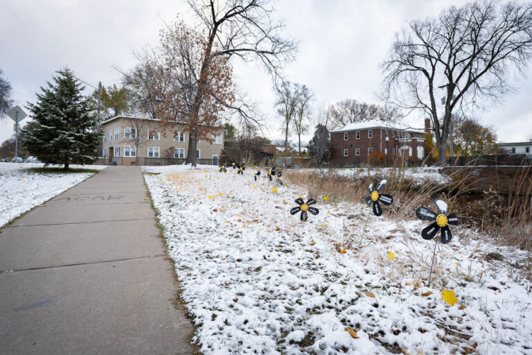 Fresh Snow at Say Their Names Memorial 3 First snowfall at the Say Their Names Memorial near George Floyd Square.