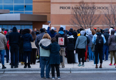 A protest and rally at Prior Lake High School following a viral racist video from a student goes viral online.