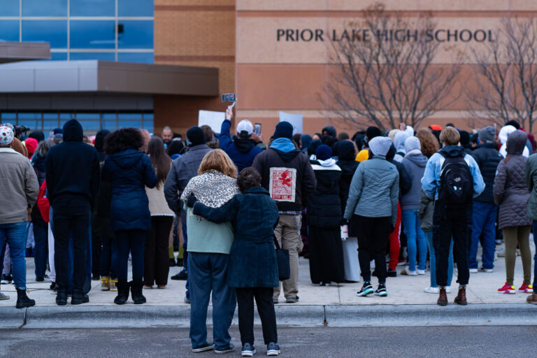 Students protesting at Prior Lake High School 1 A protest and rally at Prior Lake High School following a viral racist video from a student goes viral online.