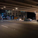 Cars in line for Taco Bell on Lake Street in the early morning hours of November 2021.