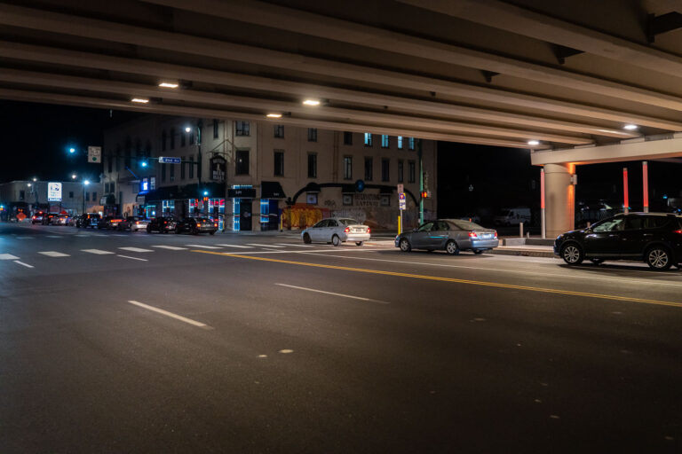 Taco Bell Line on Lake Street in Minneapolis 2 Cars in line for Taco Bell on Lake Street in the early morning hours of November 2021.