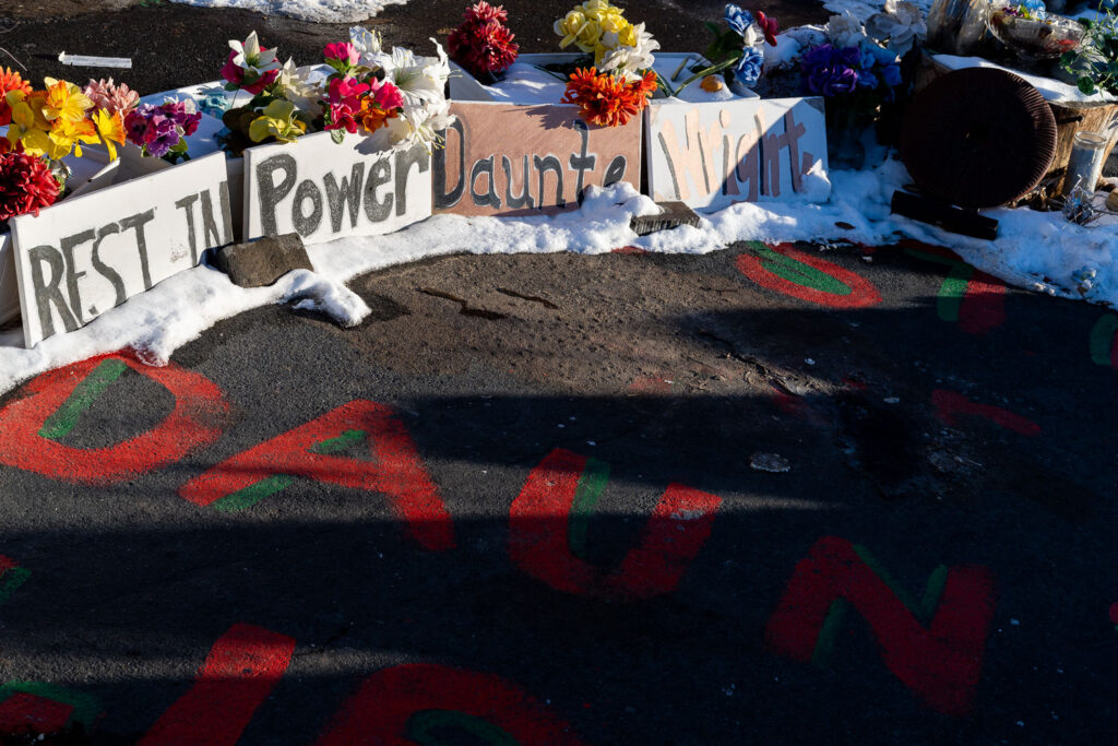 Daunte Wright Memorial at George Floyd Square in December 2021.