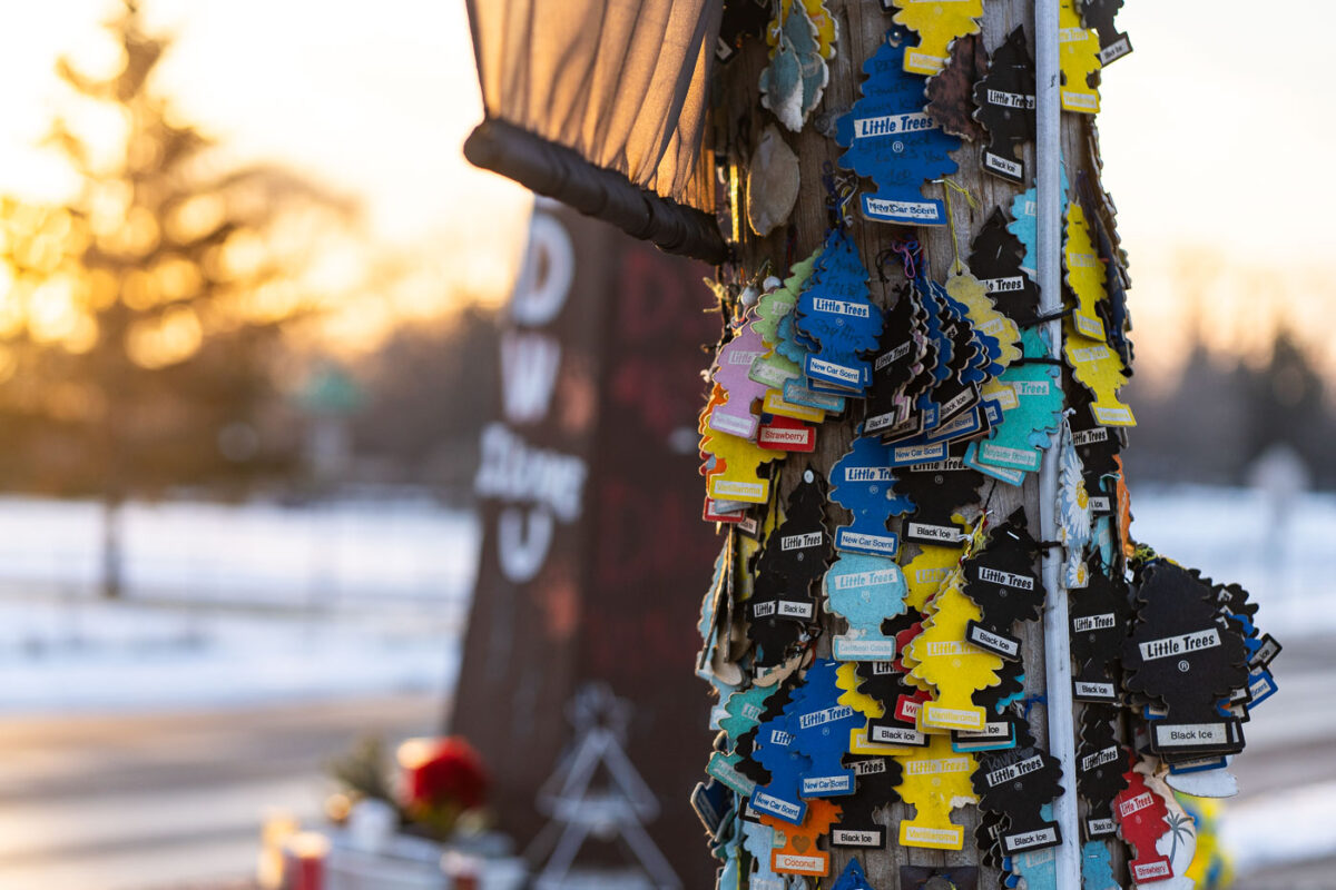 Air freshners at Daunte Wright Memorial
