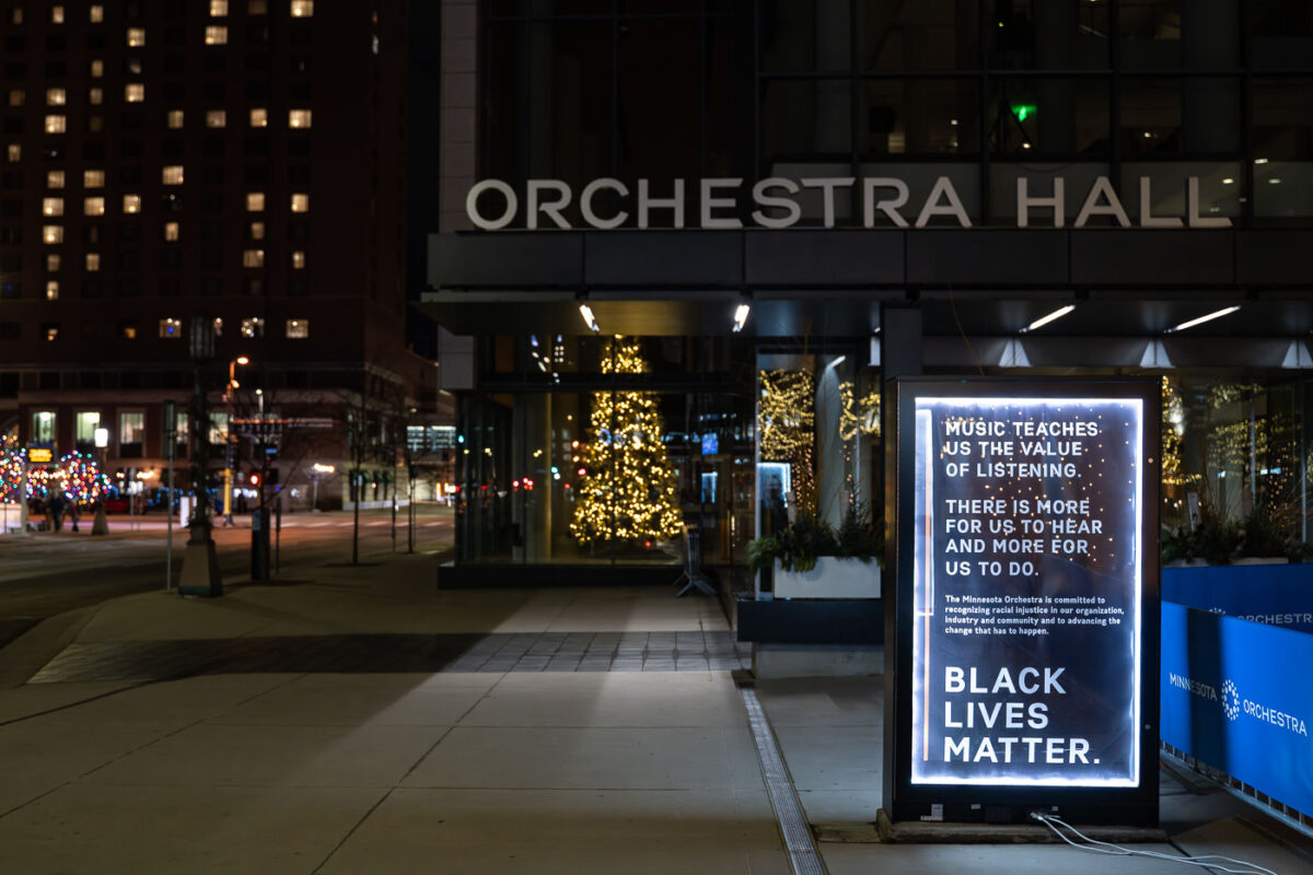 Black Lives Matter at Orchestra Hall in Minneapolis
