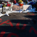 Daunte Wright Memorial at George Floyd Square in December 2021.