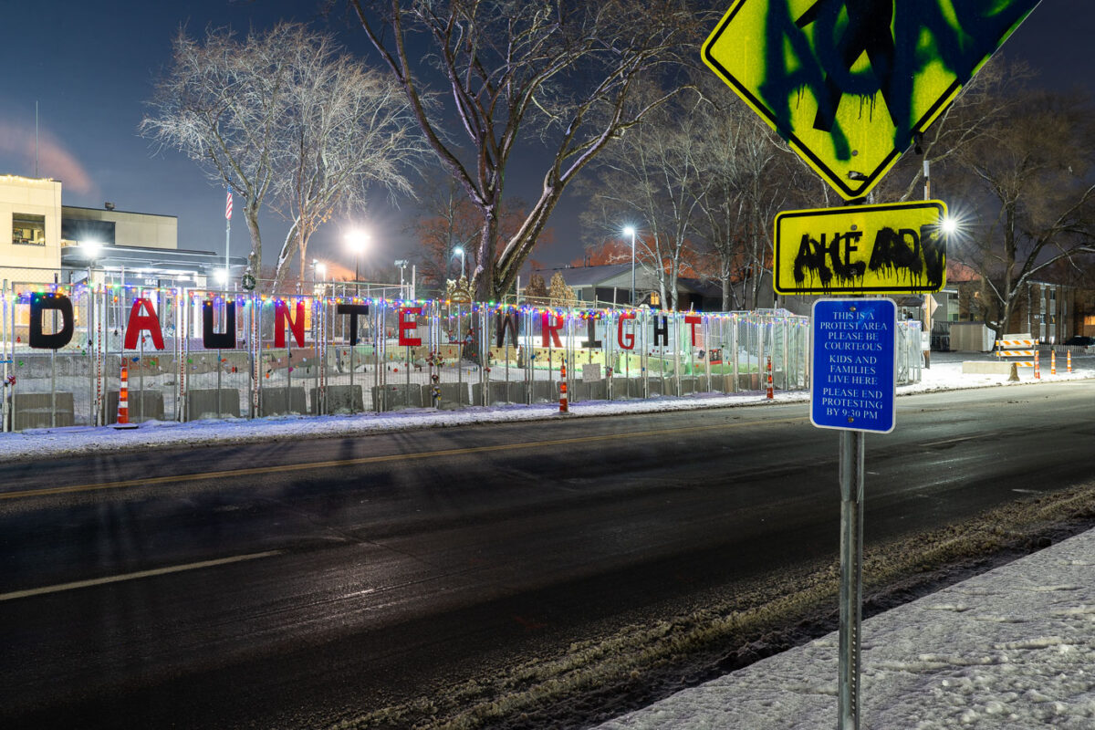 Daunte Wright Protest Area in Brooklyn Center