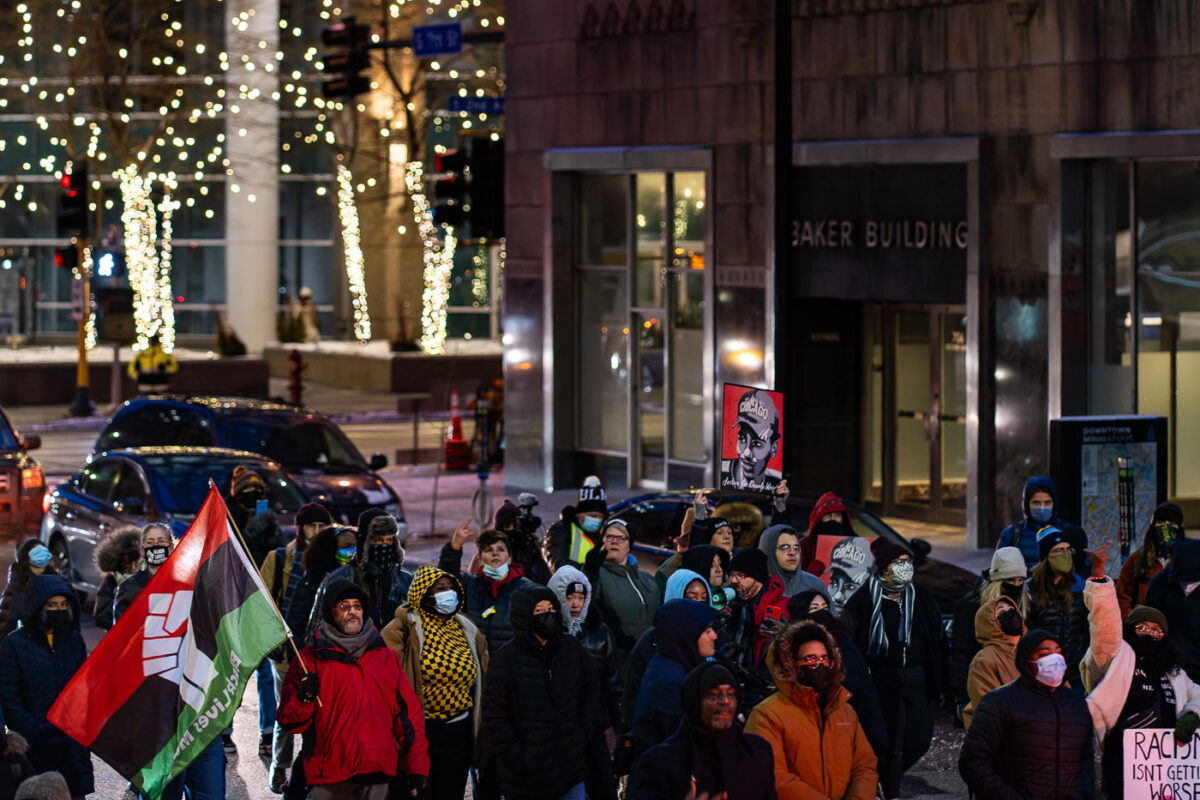 Daunte Wright protest through downtown Minneapolis