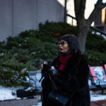 Emmett Till's cousin Deborah Watts outside the courthouse as the jury finds former Brooklyn Center police officer Kim Potter guilty on all counts of manslaughter in the death of Daunte Wright.