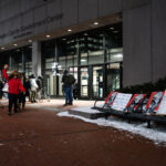 Protesters, activists and members of the Wright family gathered outside the Hennepin County Government Center as the interior lights shut off for the third night in a row without a verdict. The sequestered jurors have now been deliberating in the Potter case for 24 hours.