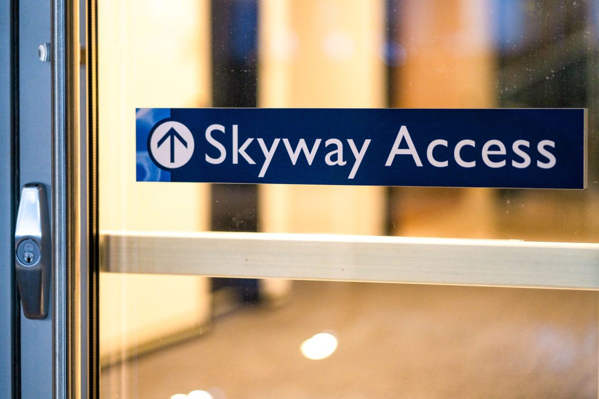Skyway Access Sign, Thrivent Financial Building, Minneapolis