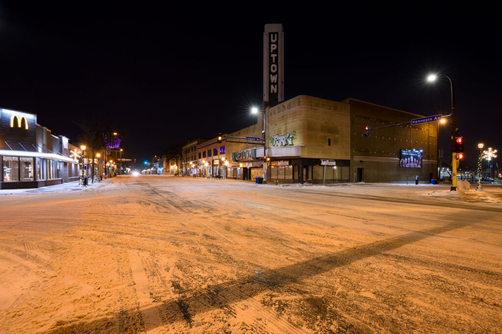 Uptown Theatre in Minneapolis as it goes through a major renovation turning it into a concert hall.