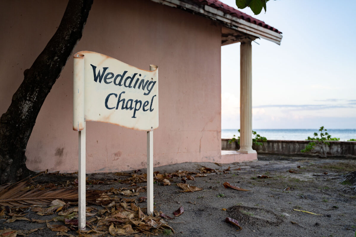 A former Wedding Chapel found in the Caribbean.