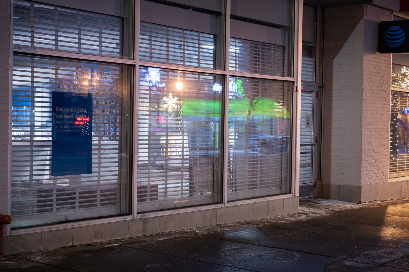 ATT Store in Minneapolis in winter