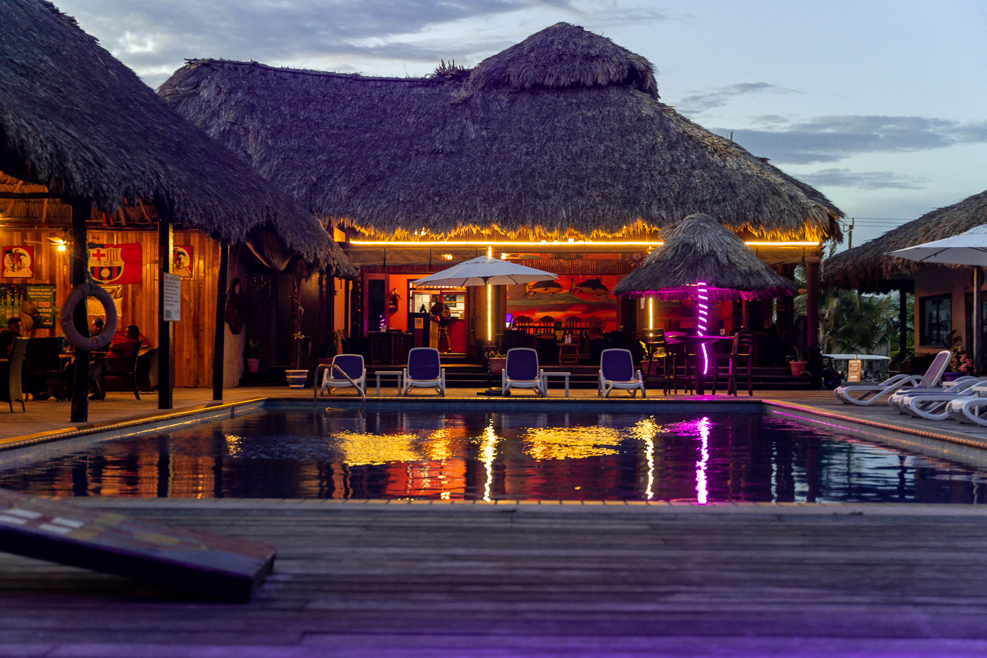 The pool at Captain Morgan's resort on Ambergris Caye in Belize.