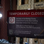 Fencing around the Ramsey County Downtown Service Center the night before opening statements in the federal trial of officers accused of violating George Floyd's civil rights.