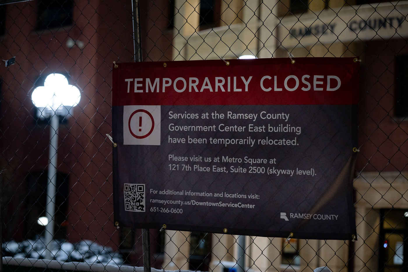 Closed Ramsey County Downtown Service Center