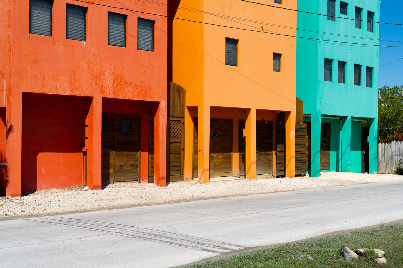 Colorful paint on houses in Belize