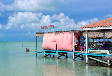 Secret Beach on Ambergris Caye, Belize.