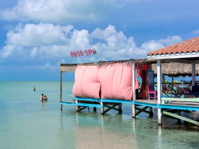 Rose Spa Pier at Secret Beach, Ambergris Caye, Belize