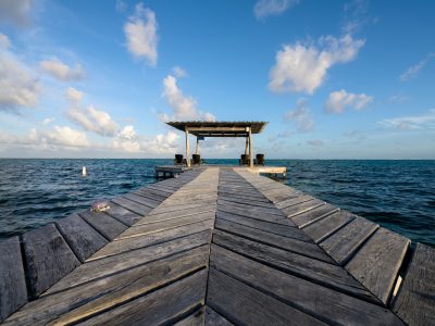 Chevron Dock with Palapa, Ambergris Caye