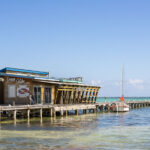 Dream Catcher Pier on Ambergris Caye in Belize.