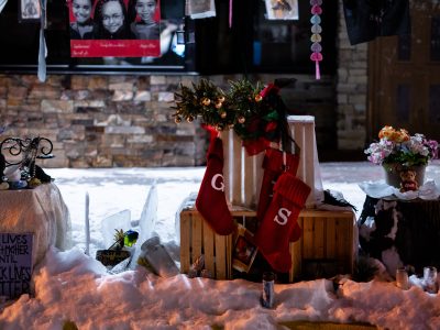 George Floyd Square Memorial, Minneapolis, in Winter