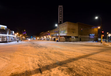 Uptown Theatre in Minneapolis as it goes through a major renovation turning it into a concert hall.