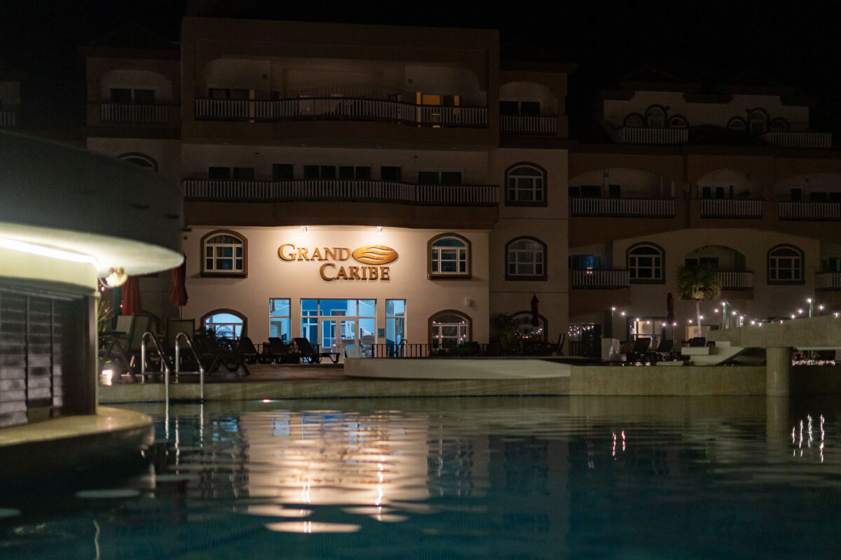 The pool at Grand Caribe Resort in San Pedro Belize.