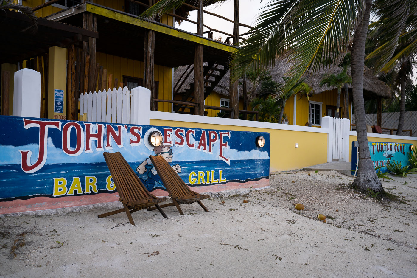 John's Escape Bar & Grill Sign