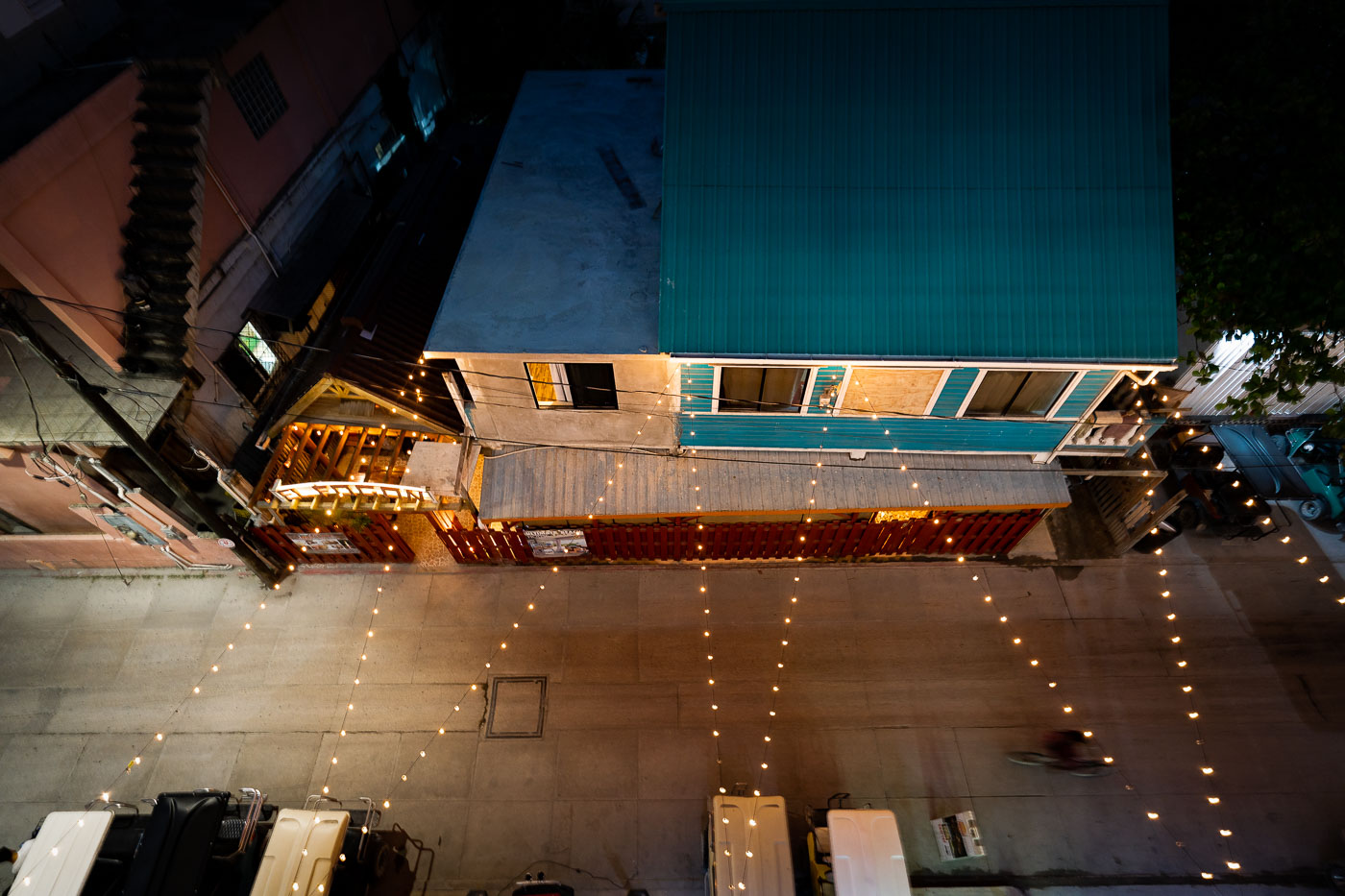 Nighttime streets of San Pedro Ambergris Caye Belize