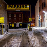 A parking sign off Lake Street in Uptown Minneapolis.