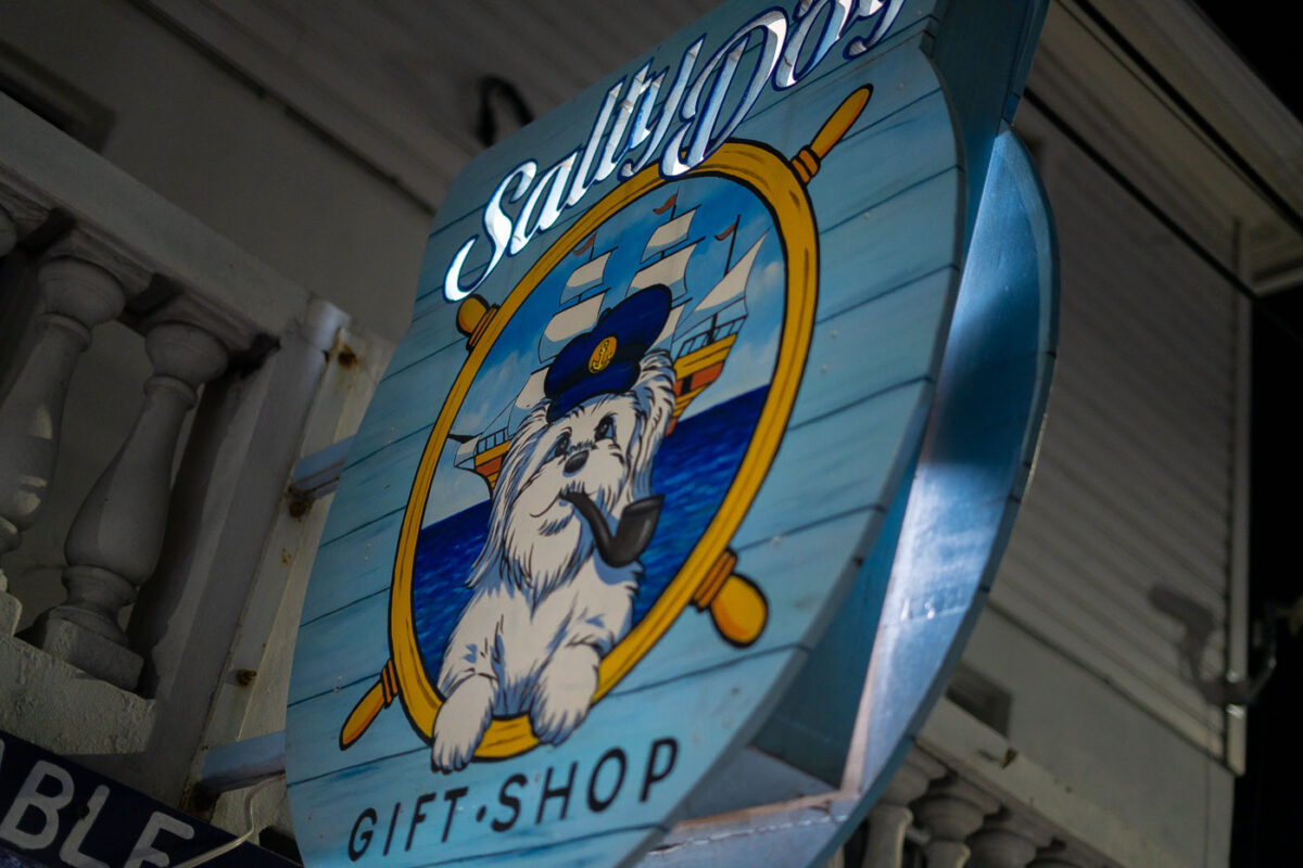 Salty Dog Gift Shop in San Pedro, Belize.