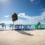 Secret Beach on Ambergris Caye, Belize.