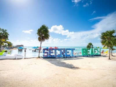 Secret Beach Landmark Sign, San Pedro, Ambergris Caye