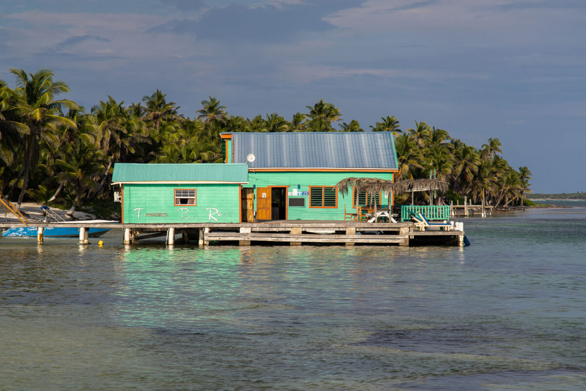Tranquility Bay at the northern end of Ambergris Caye in Belize.