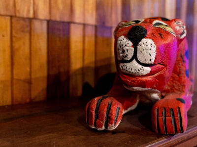 Wood Carving Tiger at Captain Morgan's Resort, Belize