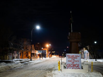 George Floyd Square: "Free State" Sign at 37th & Chicago Ave, Minneapolis