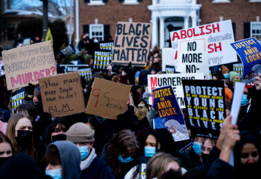 High school students from around the area walked out at noon to march to the Minnesota Governor's Mansion. They are demanding justice for Amir Locke as well as the resignation of interim Minneapolis Police Chief Amelia Huffman and Minneapolis Mayor Jacob Frey.