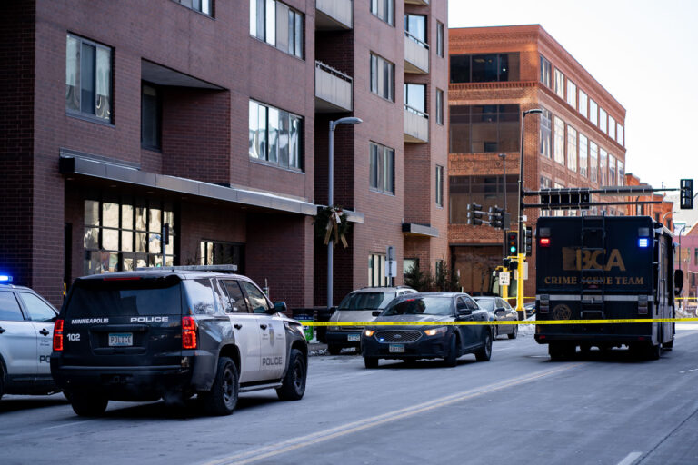 Photos: Amir Locke shot by Minneapolis police (February 2, 2022) 3 Outside Bolero Flats on Marquette Ave in Minneapolis where an officer shot and killed a man on the 7th floor. Interim Minneapolis police chief Amelia Huffman says 9 seconds after making entry to the apartment 1 officer shot the victim who was holding a gun in his hand.