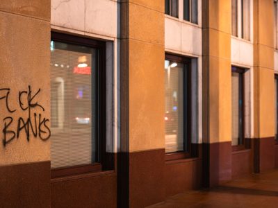 Fuck Banks Graffiti in Downtown Minneapolis