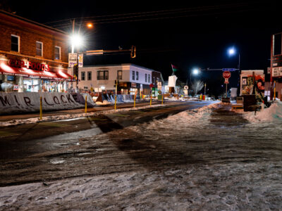 George Floyd Square, Minneapolis: Amir Locke Memorial at Night