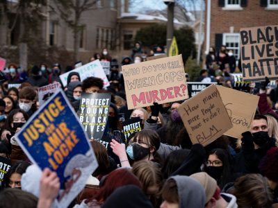 Justice for Amir Locke outside of Governor's Mansion