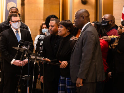 Karen Wells Speaks at Minnesota State Capitol Press Conference