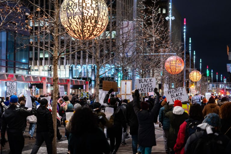 Protesters march on February 8, 2022 after Amir Locke is killed 2 Protesters march on February 8, 2022 after Amir Locke is killed