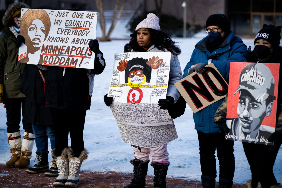Protest for Daunte Wright Sentencing at Hennepin County Courthouse