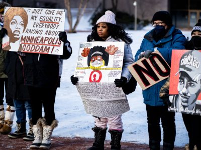 Protest for Daunte Wright Sentencing at Hennepin County Courthouse