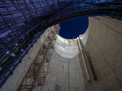 Scaffold Ladder Rising Inside a Shaft at the I-35W Stormwater Facility