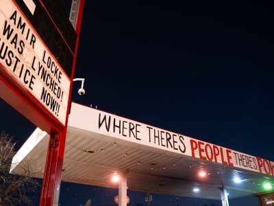 George Floyd Square: Amir Locke Justice Now Sign